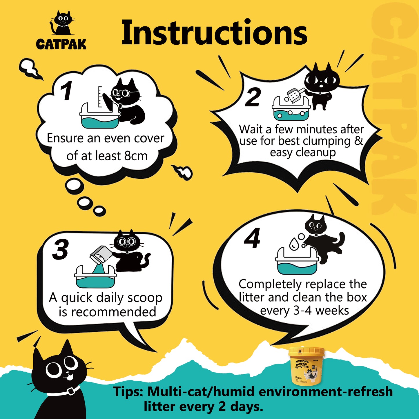 【4桶優惠】純天然礦物質-凹凸棒石貓砂 | 強效除臭| 抑菌低塵|環保減塑